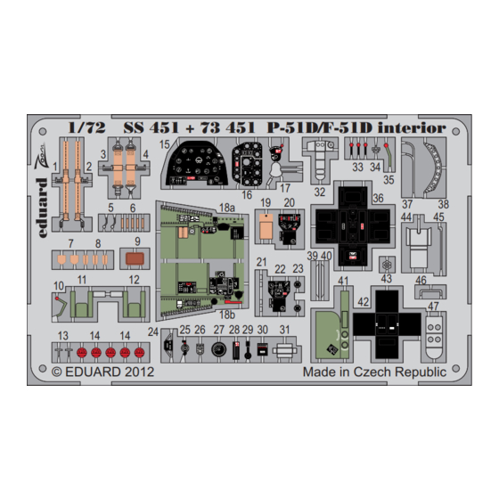 Eduard Zoom P-51D/F-51D interior S.A. Instruction Sheet