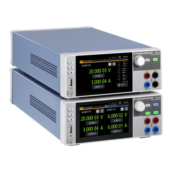 Rohde & Schwarz NGL200 User Manual