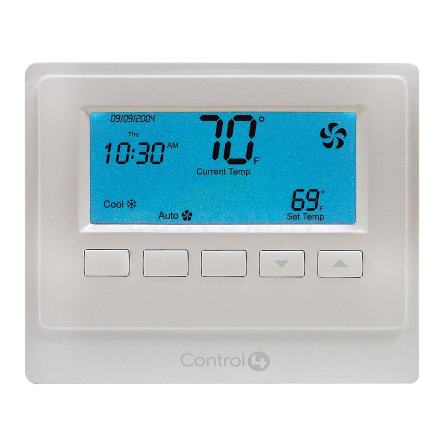 Control 4 Wireless Thermostat User Manual