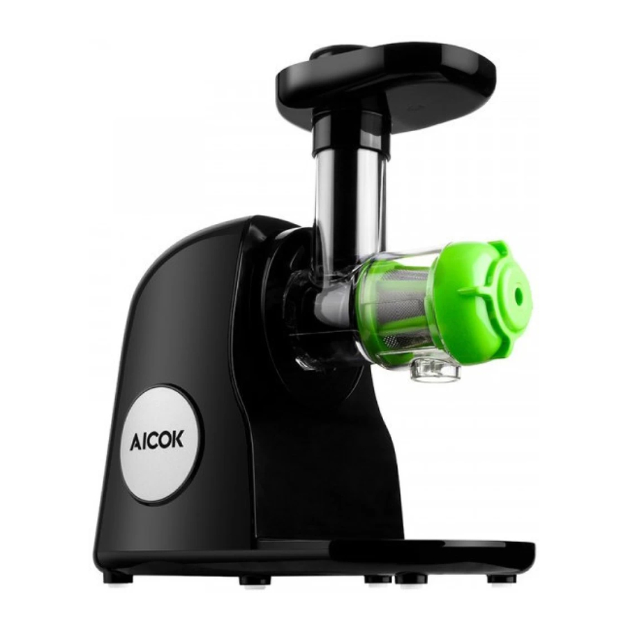 Aicok AMR521 - Slow Juicer Manual