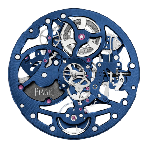 Piaget Polo Skeleton Instructions For Use Manual