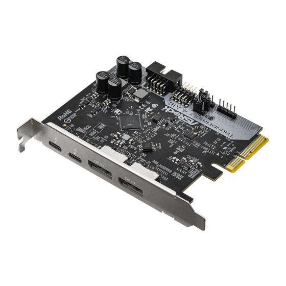 ASROCK Thunderbolt 4 AIC Quick Start Manual