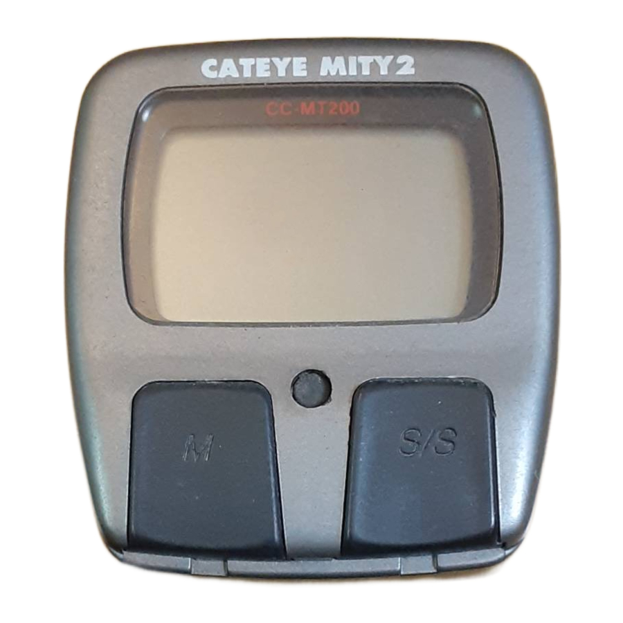 Cateye Mity 2 CC-MT200 - Cyclocomputer Manual