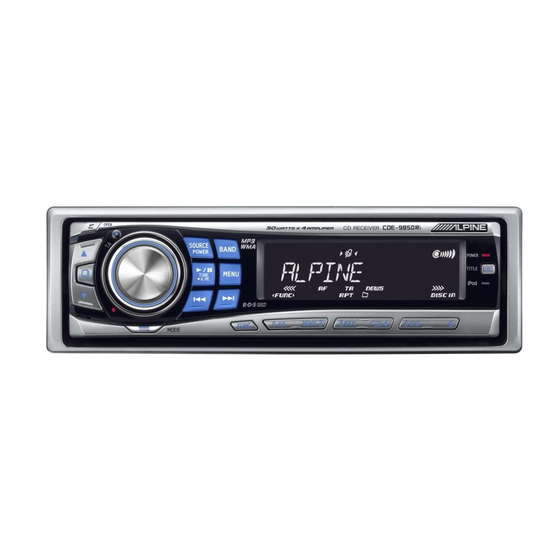 Alpine CDE-9850Ri Owner's Manual