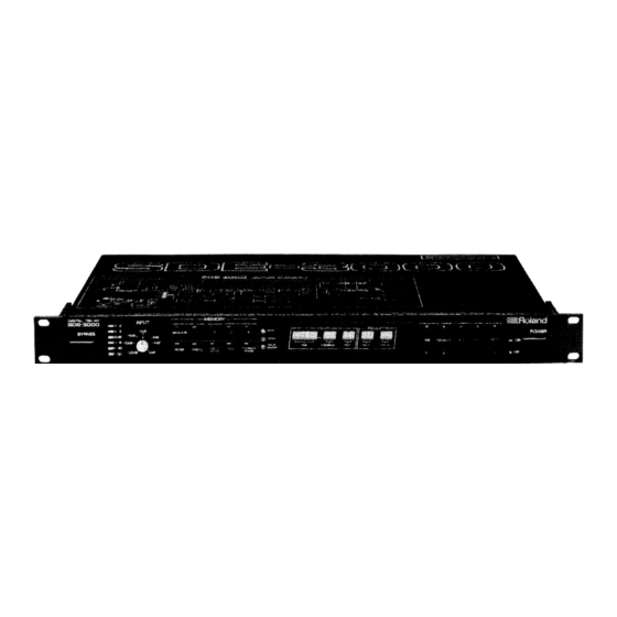 Roland sde-1000 Service Notes