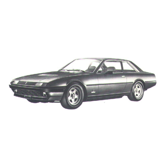 Ferrari 400 i Owner's Manual