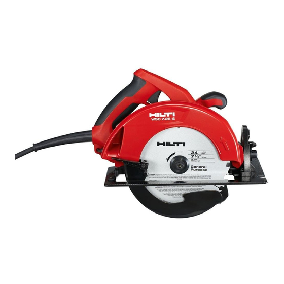 Hilti WSC 7.25-S Original Operating Instructions