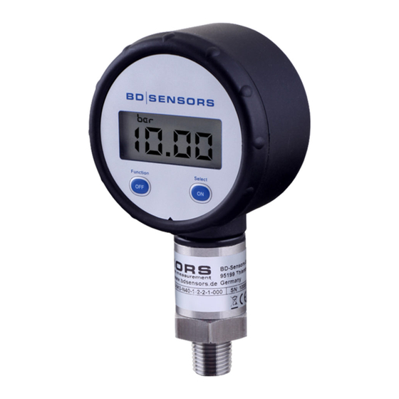 BD Sensors DM 10 Operating Manual