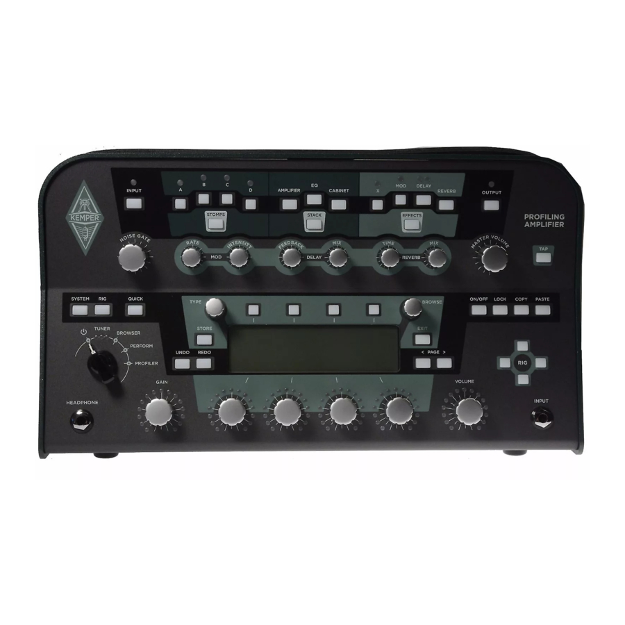 Kemper PROFILER The Basics & Profiling Manual