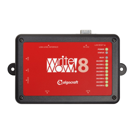 Algocraft WriteNow Series Hardware Manual