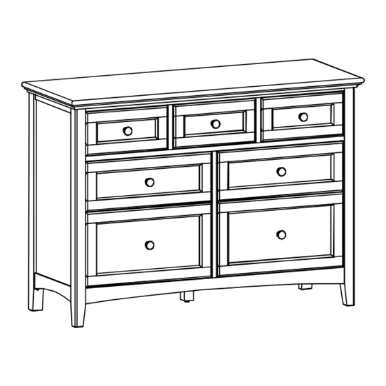 Whittier Wood Furniture McKenzie Dresser 1130AUFa Assembly Instructions