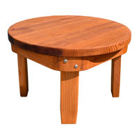 Forever Redwood ROUND SOLID WOOD SIDE TABLE Assembly Instructions Manual