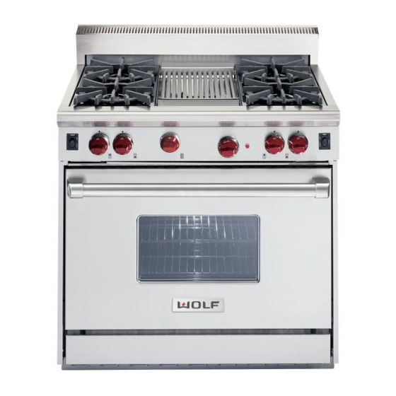 Wolf R606DGLP Installation Instructions Manual
