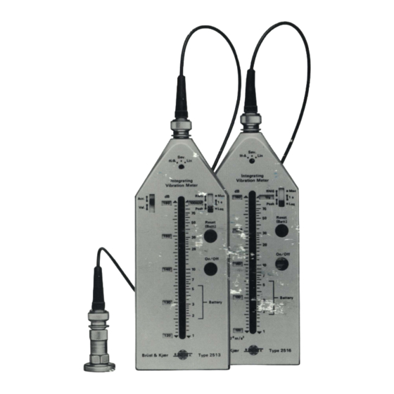 BRUEL & KJAER 2513 Vibration Meter Manuals
