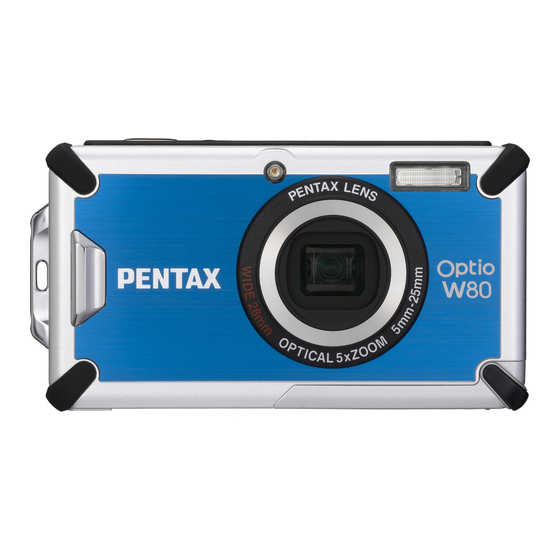 Pentax optio W80 Quick Manual