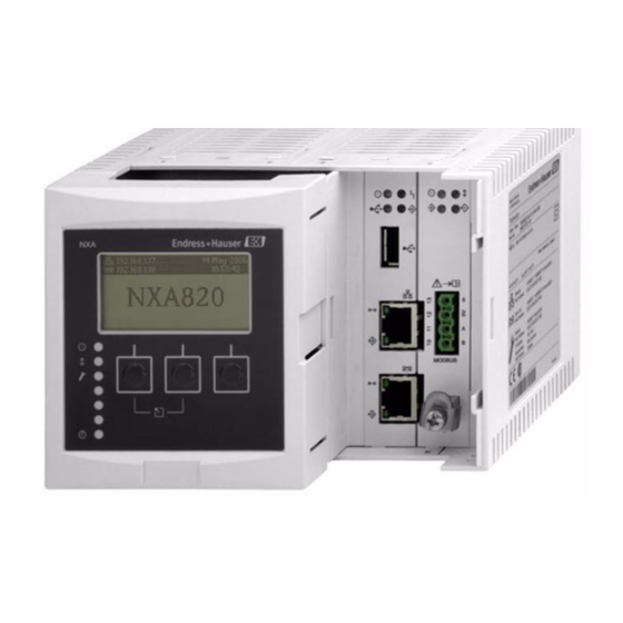 Endress+Hauser Tankvision NXA820 Installation Instructions Manual