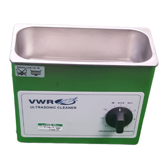VWR T 142-6044 Operating Instructions Manual
