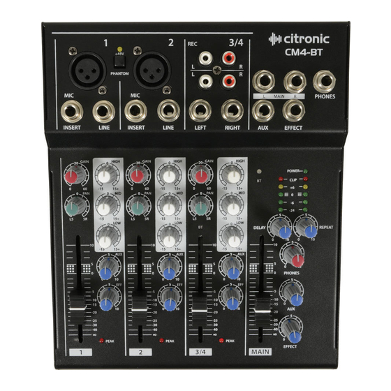 Citronic CM4-BT User Manual