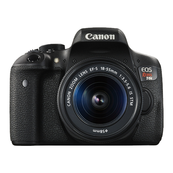 CANON EOS REBEL T6I INSTRUCTION MANUAL Pdf Download | ManualsLib