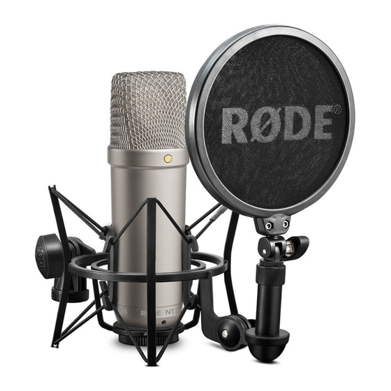 RODE MICROPHONES NT 1 INSTRUCTION MANUAL Pdf Download ManualsLib