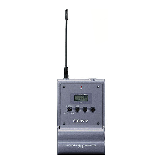 Sony UWP-X5 Manuals