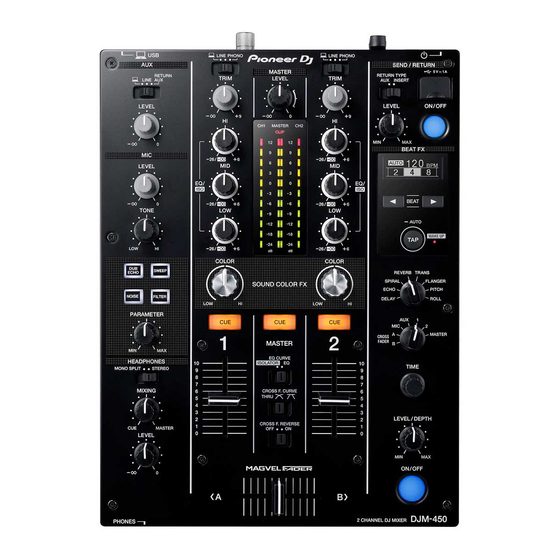PIONEER DJ DJM-450 Operating Instructions Manual
