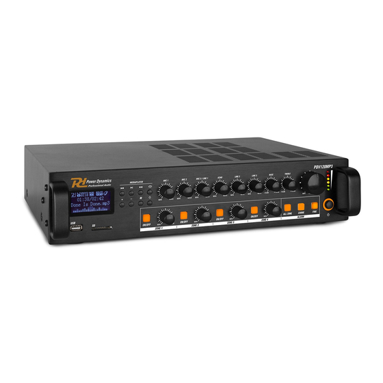 Power Dynamics PDV Series Instruction Manual