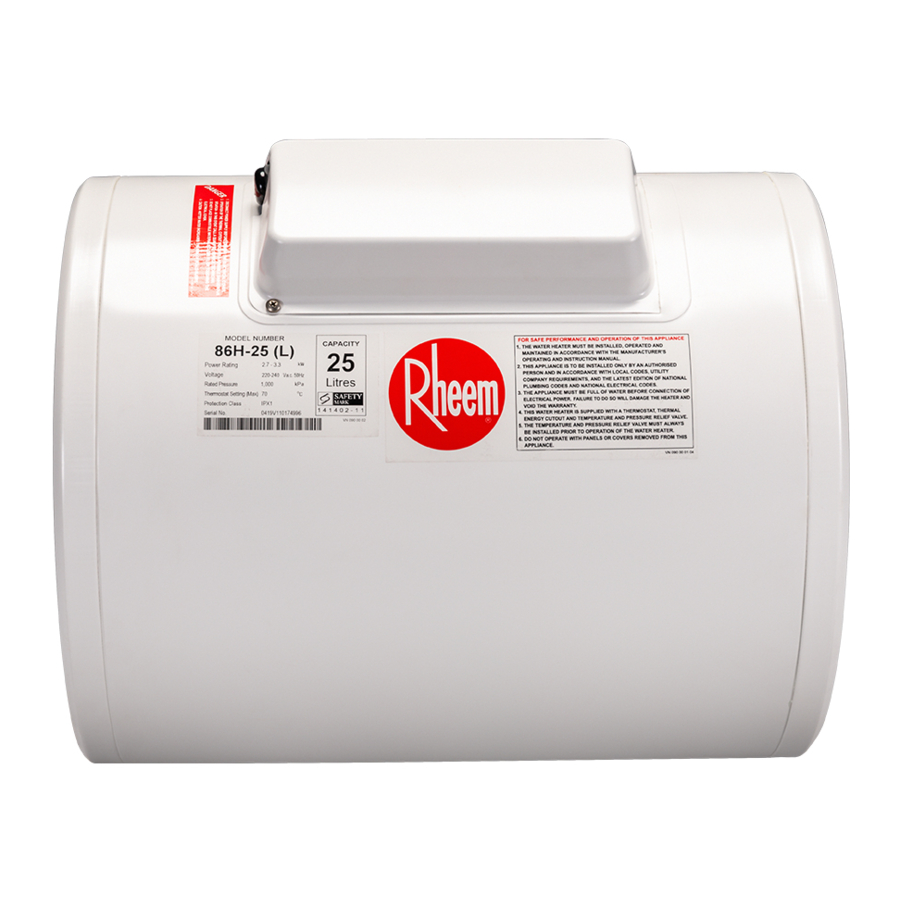 Rheem 86H-25 Installation, Operating Instructions And Warranty Conditions