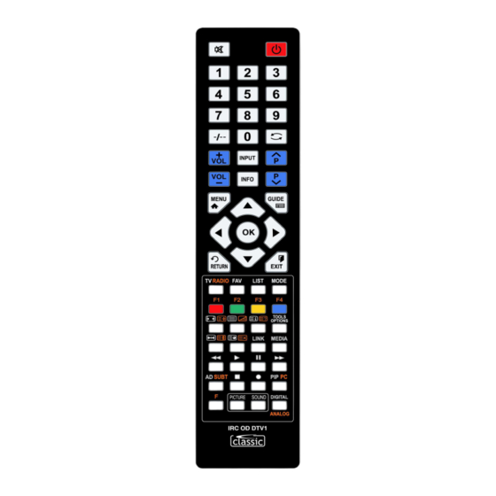 Classic IRC87207-OD User Instructions
