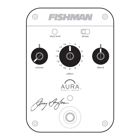 FISHMAN AURA IMAGING PEDAL USER MANUAL Pdf Download | ManualsLib
