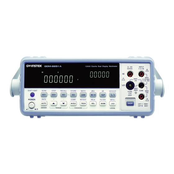 GW Instek GDM-8200A Series User Manual