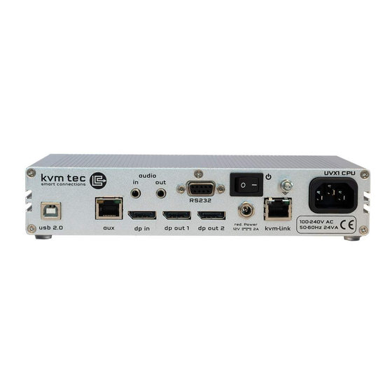 KVM-TEC 4K Ultraline DP 1.2 UVX Extender Manuals