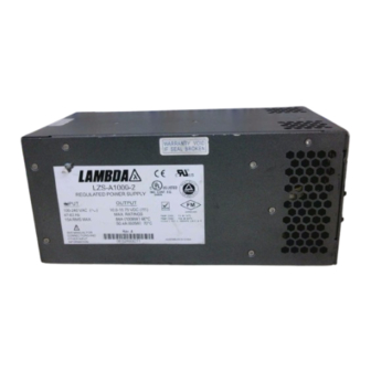 TDK-Lambda LZS-A1000-2 Installation, Operation And Maintenance Manual