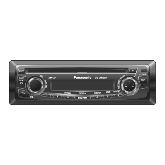 Panasonic CQ-CM130U Operating Instructions Manual