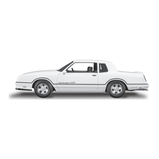 REVELL 86 CHEVY MONTE CARLO SS Manual