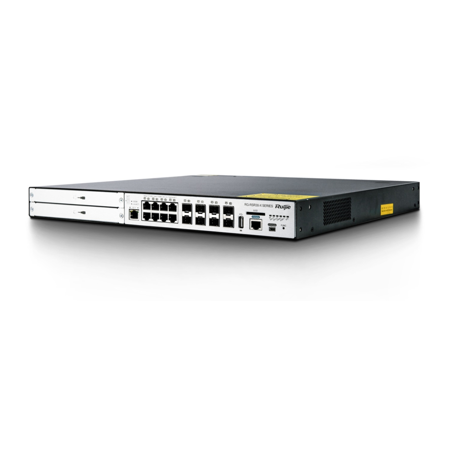 Ruijie RG-R SR30 Series Hardware  Installation And Reference Manual