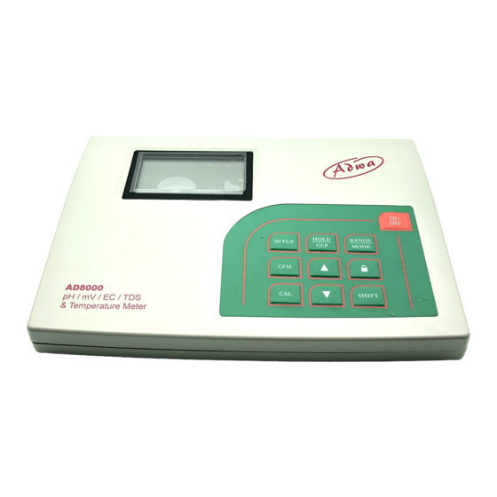 ADWA AD8000 User Manual