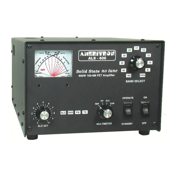 AMERITRON ALS-606S Instruction Manual