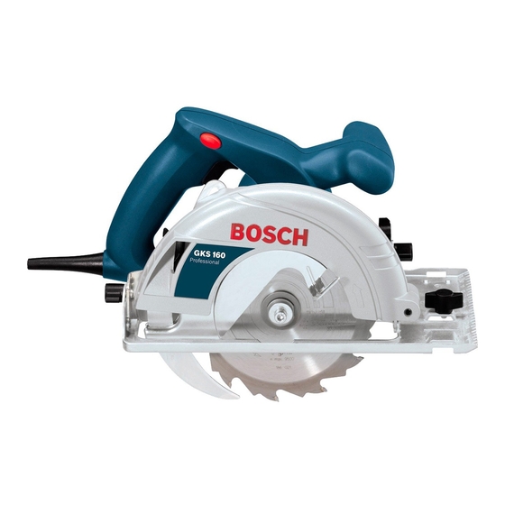 Bosch GKS 160 Professional Original Instructions Manual