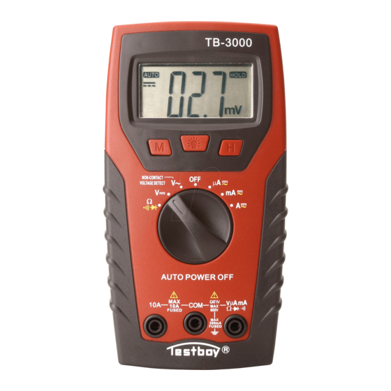 Testboy TB-3000 Digital Multimeter Manuals