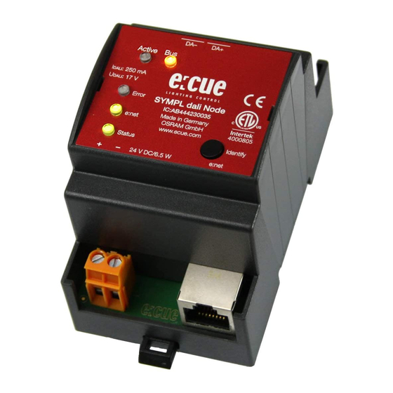Osram e:cue SYMPL dali Node Setup Manual
