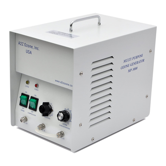 A2Z Ozone MP-3000 Generator Manuals