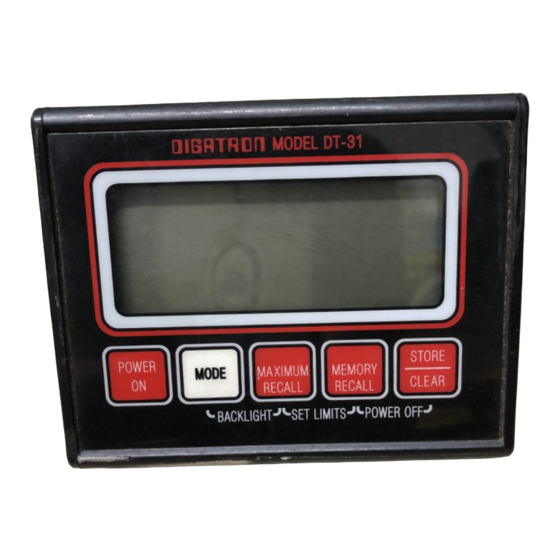 Digatron DT-31SN2 Operating Instructions