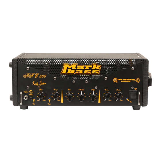 MarkBass TTE 500 Owner's Manual