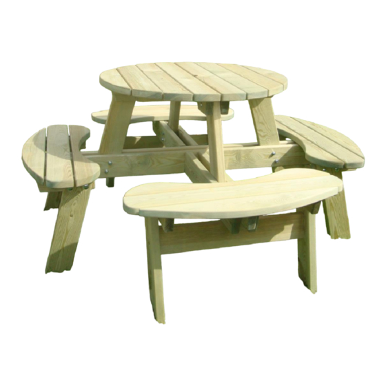 Zest 4 Leisure Katie Round Picnic Table Assembly Instructions