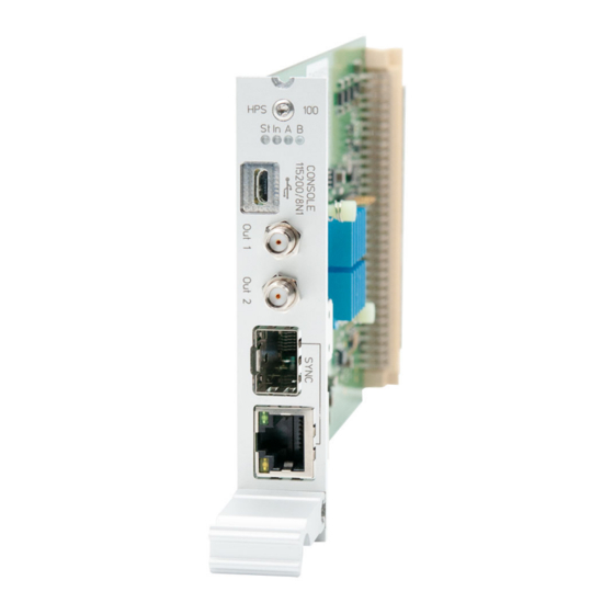 Meinberg IMS-HPS-100 Setup Manual