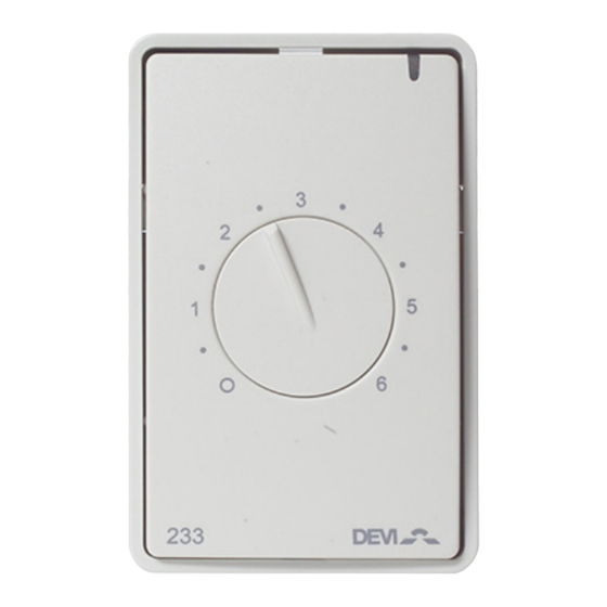 Danfoss DEVIreg 233 Installation Manual