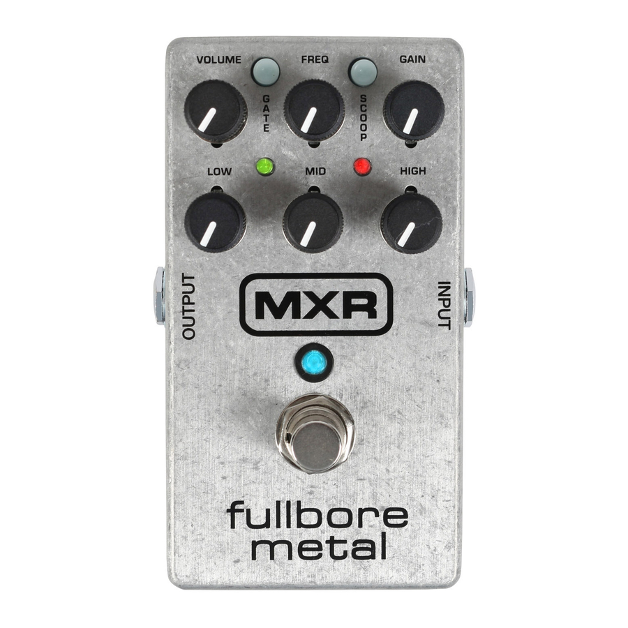 Mxr M116 Fullbore Metal - Music Pedal Manual