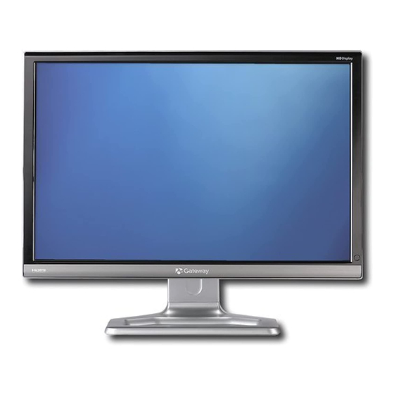 Gateway 22-inch Widescreen LCD Monitor Manuals