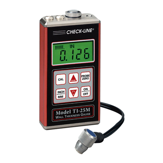 Check-line TI-25M Operating Instructions Manual